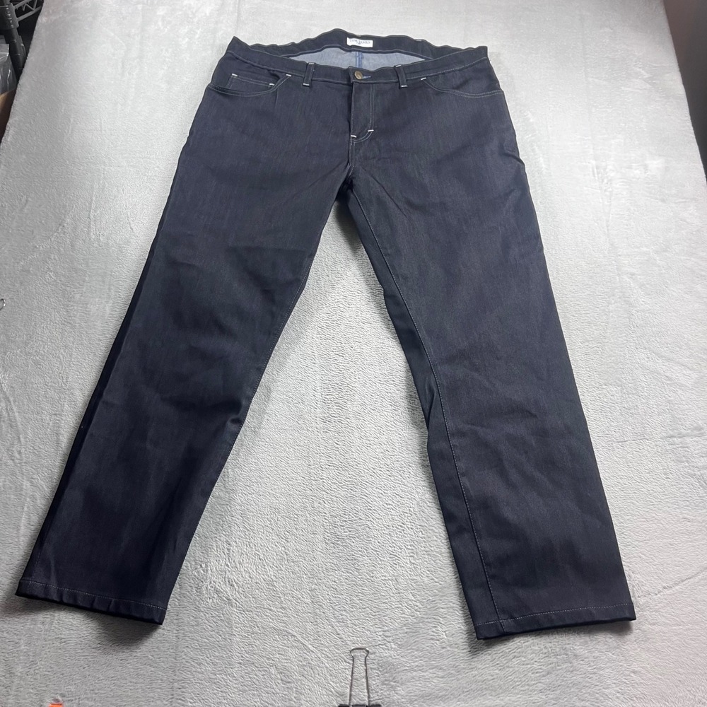 Tom James Blue Delta Mens Custom Dark Wash Denim Jeans Straight Leg Blue 39x29